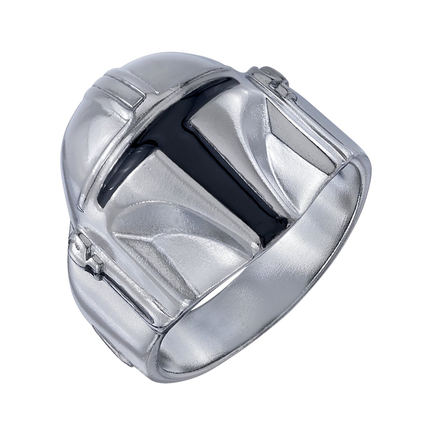 Side profile of the Mandalorian ring showing THIS IS THE WAY engraving.