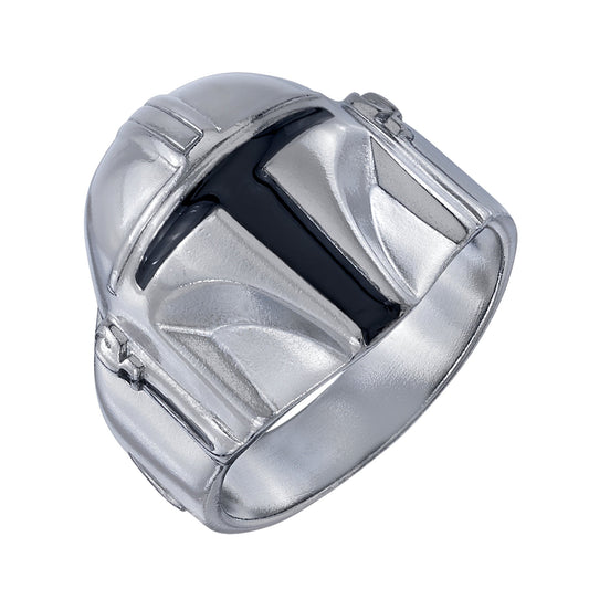 Side profile of the Mandalorian ring showing THIS IS THE WAY engraving.