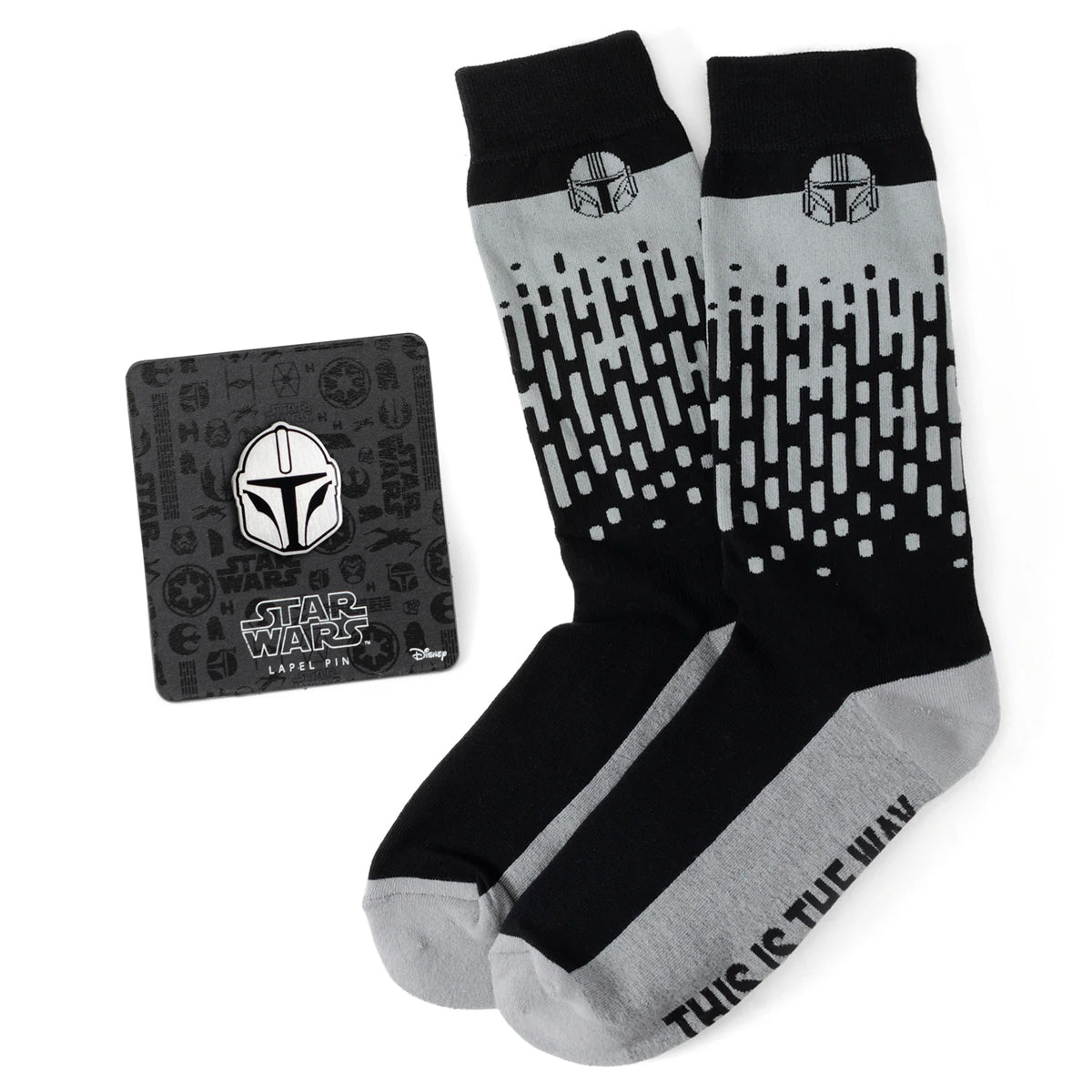 Star Wars The Mandalorian This Is The Way Socks and Lapel Pin Gift Set