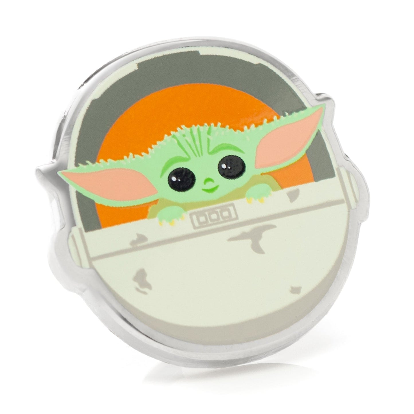 Star Wars Grogu in hover bassinet lapel pin