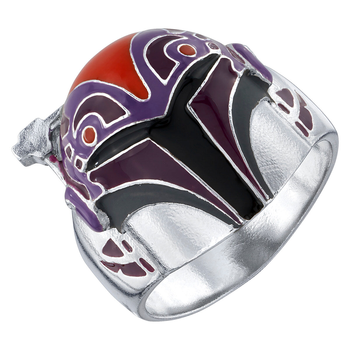 Side profile of the ring showing the REBEL lettering on the band.