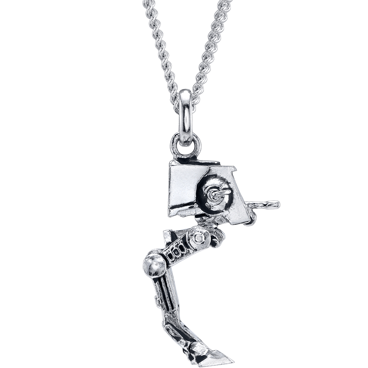 Star Wars x RockLove AT-ST sterling silver necklace pendant close up