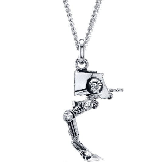 Star Wars x RockLove AT-ST sterling silver necklace pendant close up