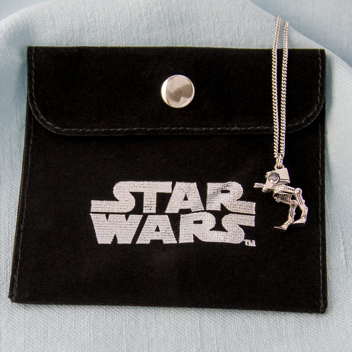 Back of the sterling silver AT-ST walker pendant