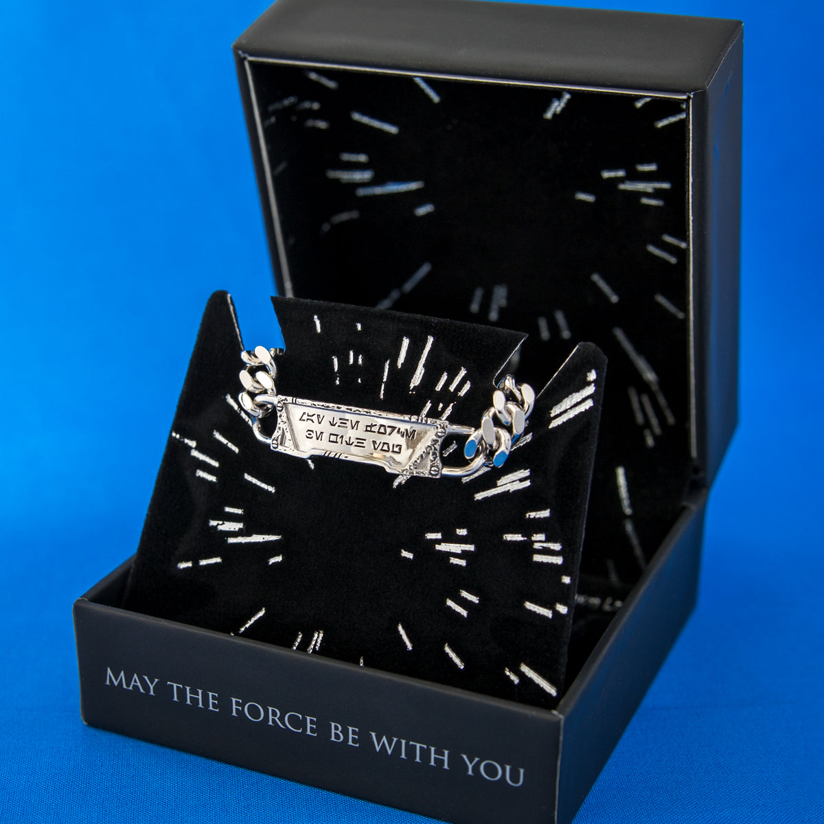 Lifestyle view of the adjustable unisex bracelet on a wrist.
