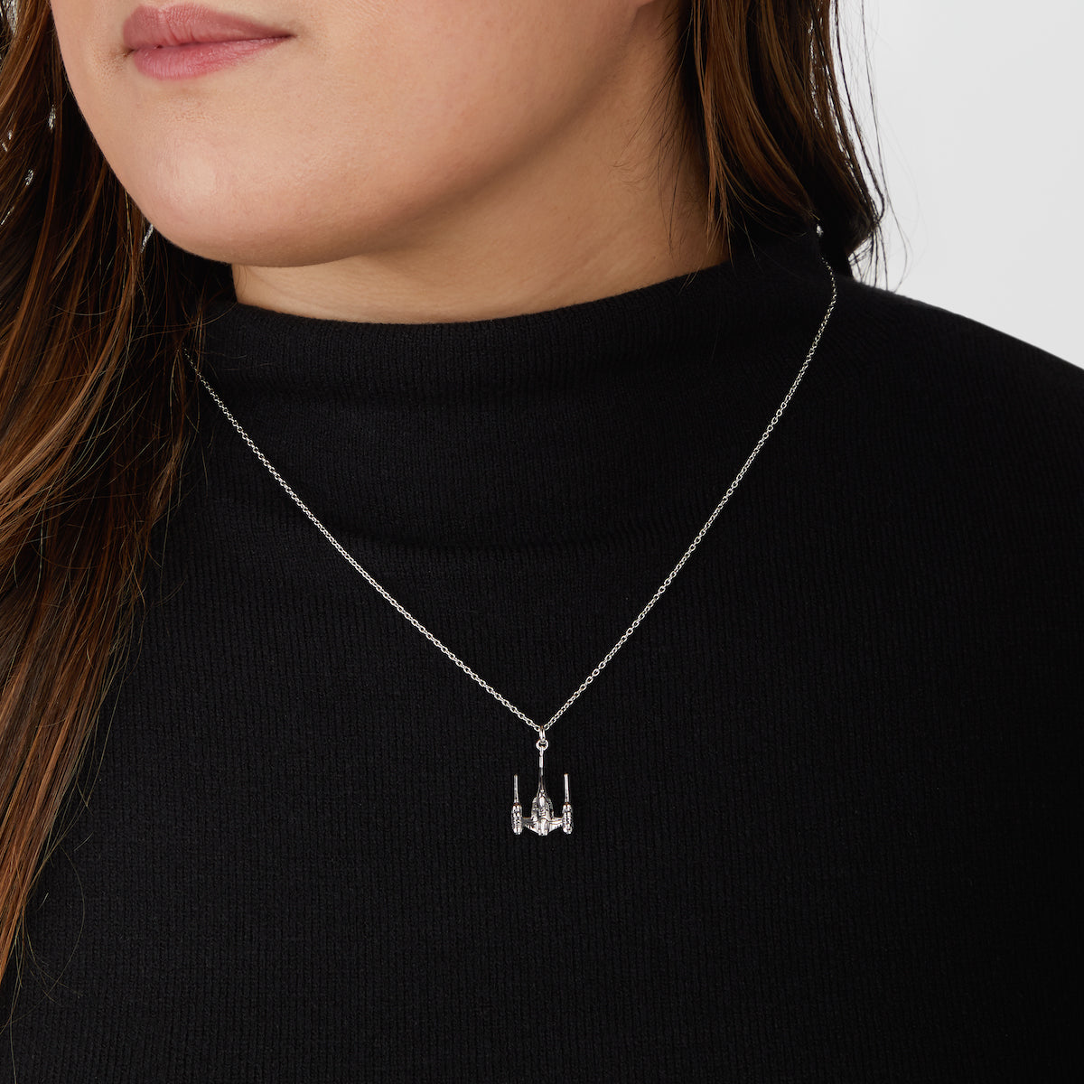 Adjustable 18 to 20 inch sterling silver cable chain with signature RockLove tag.