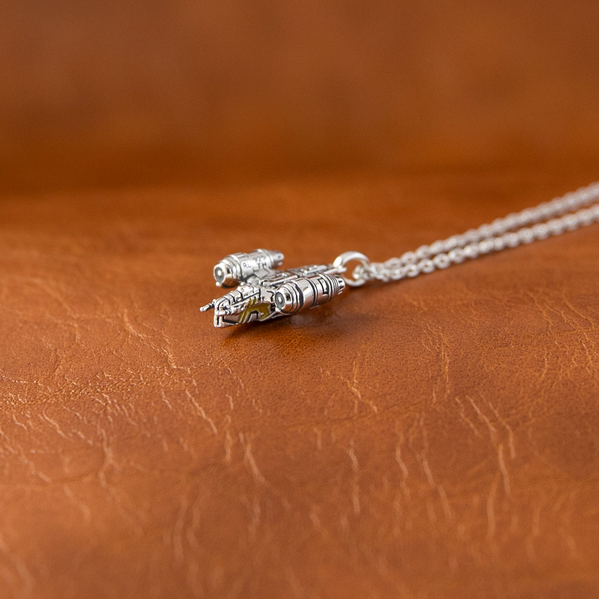 Sterling silver Star Wars pendant on adjustable cable chain