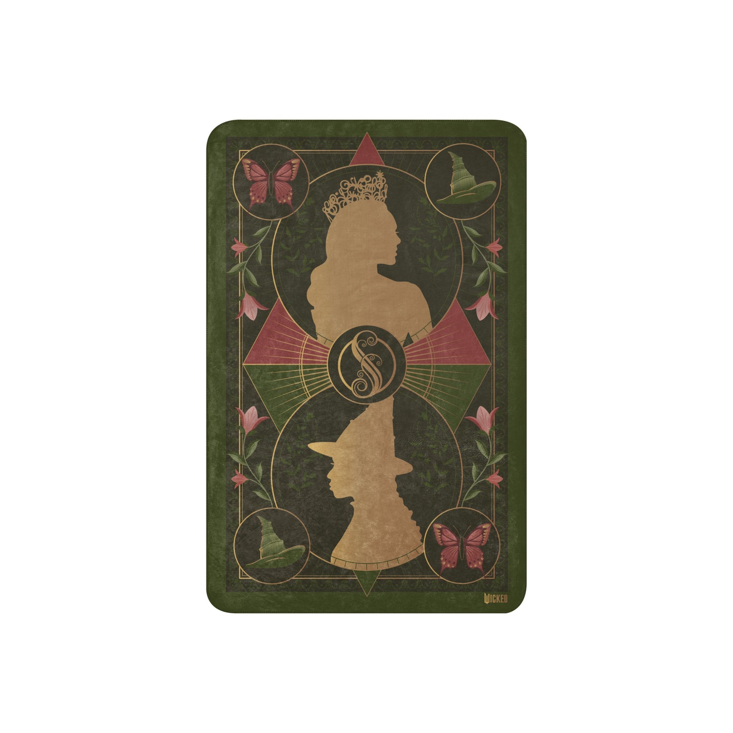 Wicked Sherpa Blanket - Enchanted Elements Elphaba & Glinda