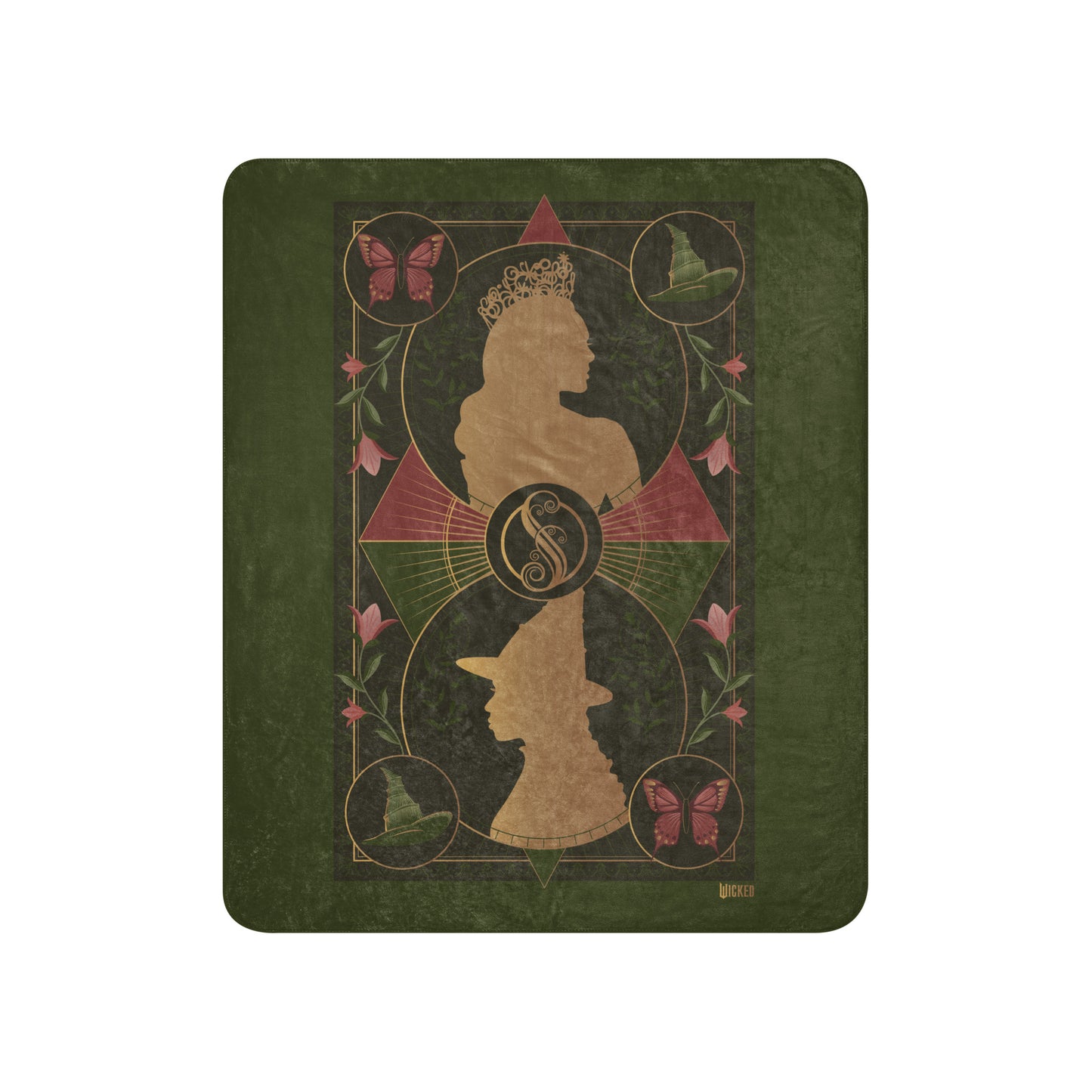 Wicked Sherpa Blanket - Enchanted Elements Elphaba & Glinda
