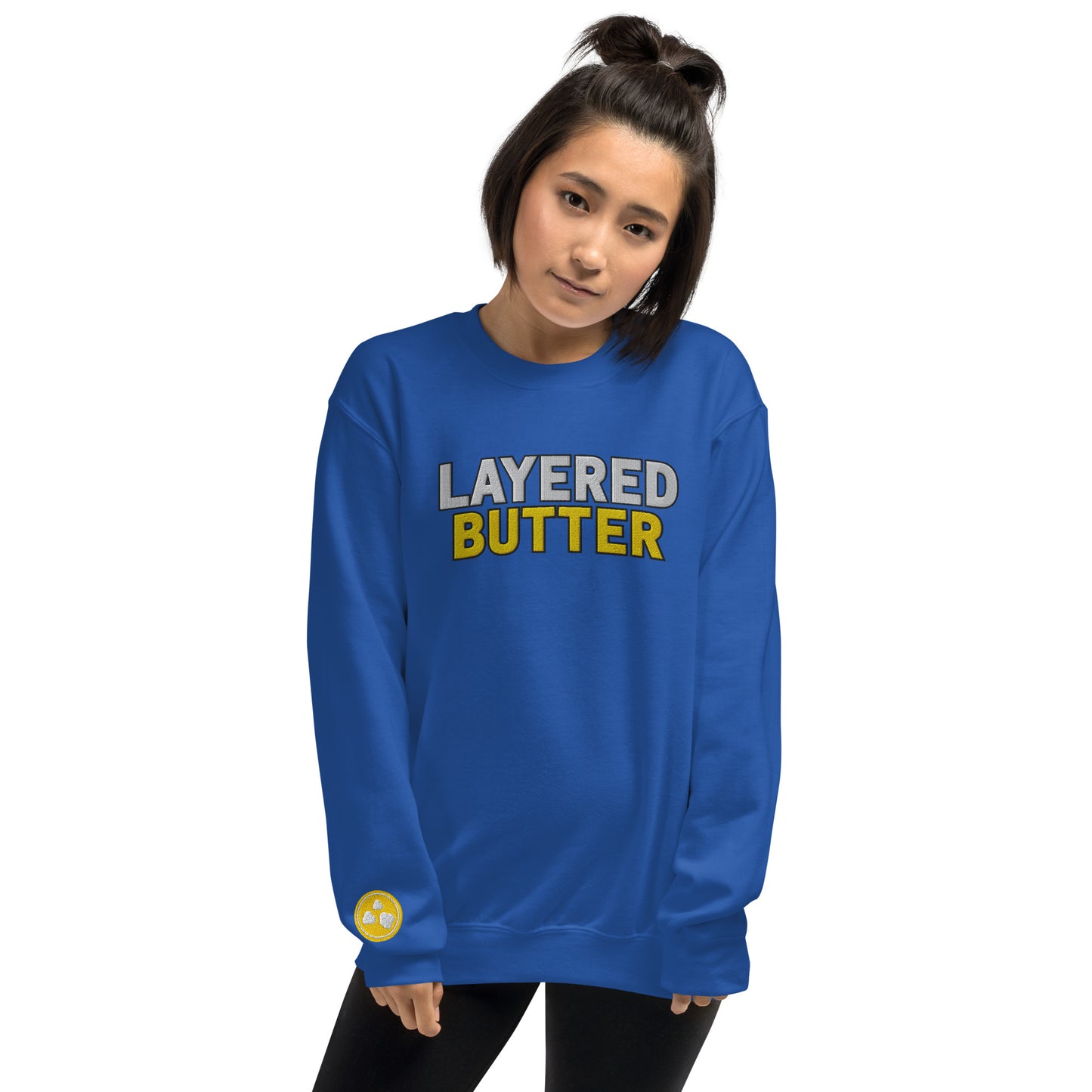 Cineplex Embroidered Sweatshirt Layered Butter