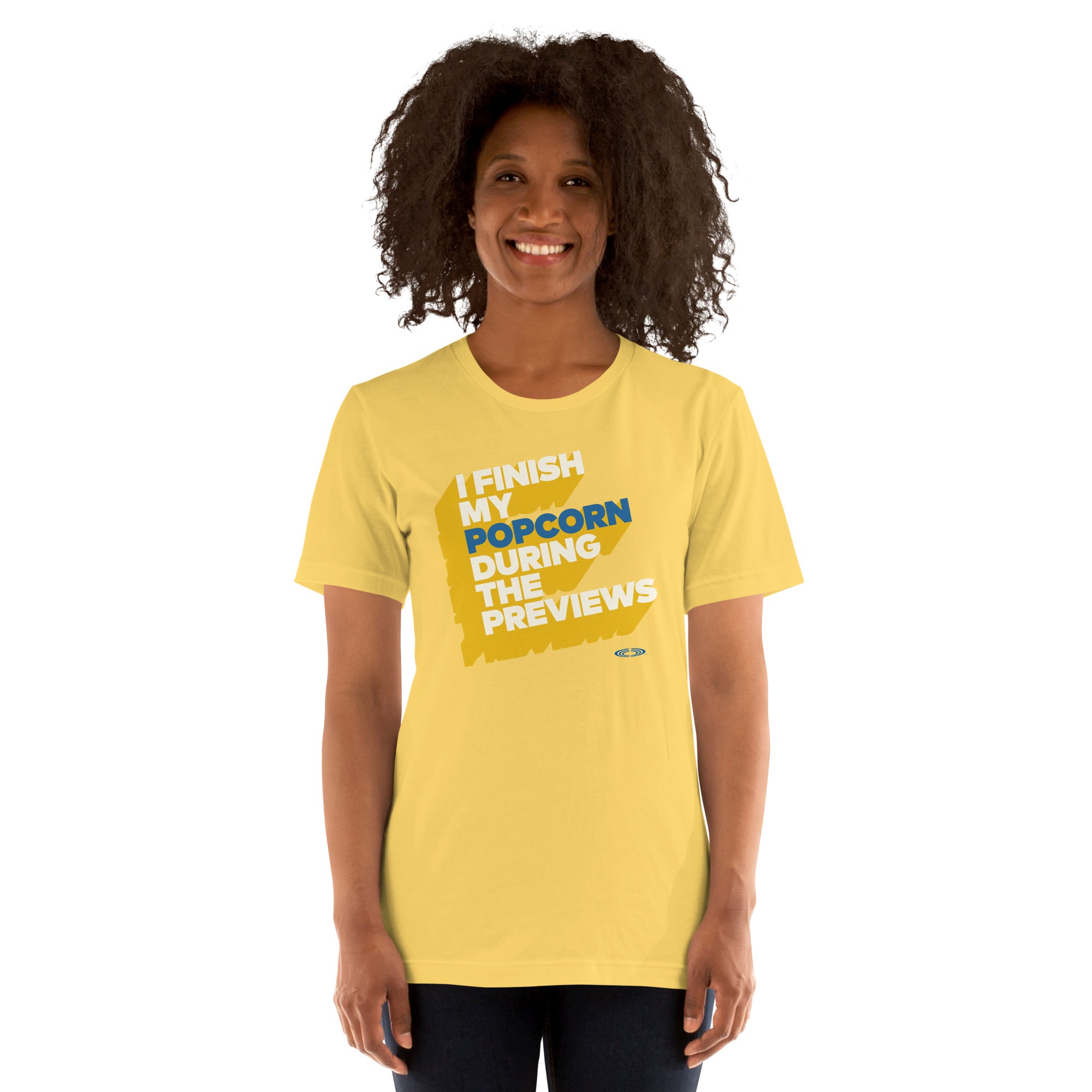 Cineplex T-Shirt I Finish My Popcorn During Previews | Cineplex Shop