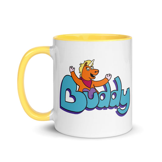 Buddy Logo Mug front view on white background