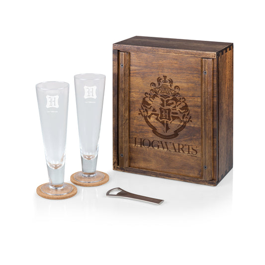 Harry potter - pilsner beer glass gift set - hogwarts
